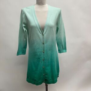Isaac Mizrahi Live Women's Cardigan‎ Sweater Small Green Ombre